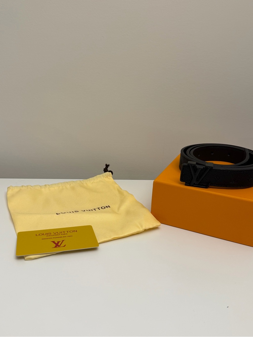Louis Vuitton Black LV Initiales Belt